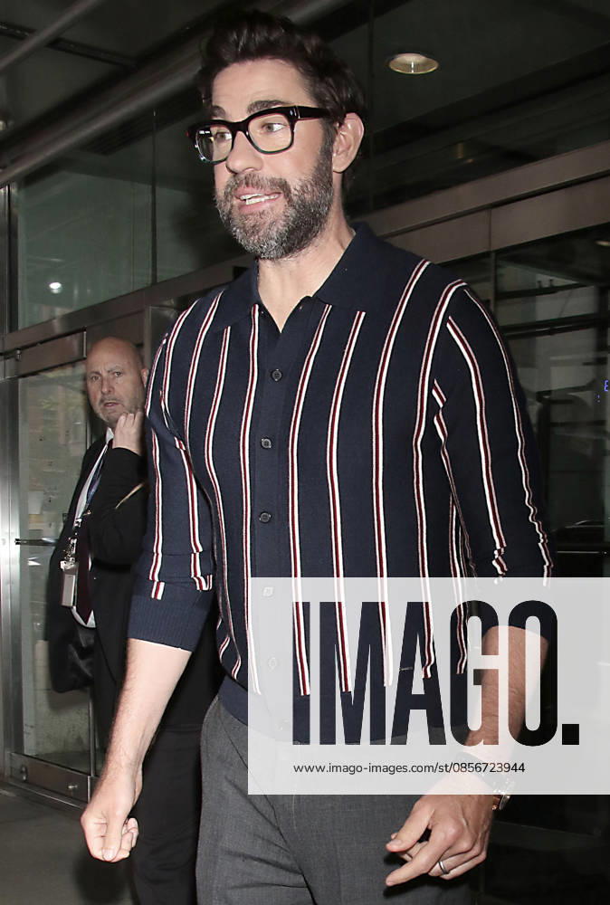 NEW YORK, NY- MAY 15: John Krasinski seen at CBS Mornings on May 15, 2026 in New York City.
