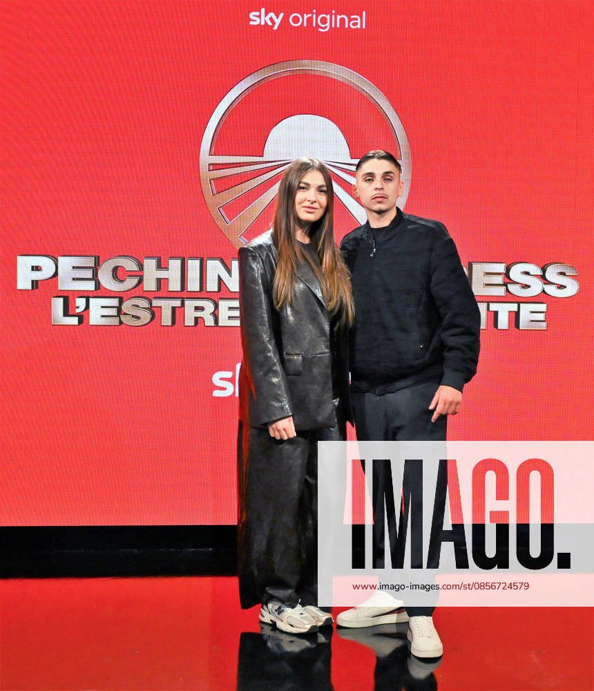 IPA84721386 - Milan,Italy Beijing Express 2026 The Far East photocall with winners Chanel Totti and Filippo Laurino I RECOMMENDED In the photo:Chanel Totti and Filippo Laurino I RECOMMENDED