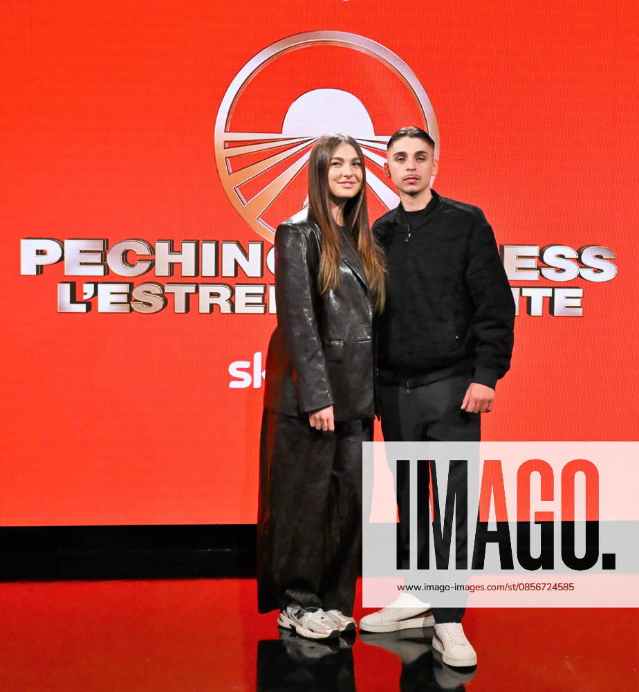 IPA84721406 - Milan,Italy Beijing Express 2026 The Far East photocall with winners Chanel Totti and Filippo Laurino I RECOMMENDED In the photo:Chanel Totti and Filippo Laurino I RECOMMENDED