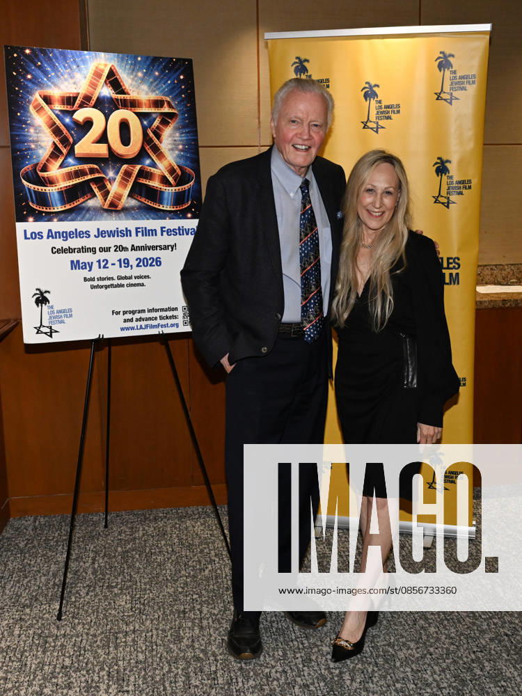 American actor JON VOIGHT, LAJFF Director HILARY HELSTEIN attend the 20th Annual Los Angeles Jewish Film Festival Special Screening of Monument West Los Angeles USA - ZUMAb173 20260514_aap_b173_034