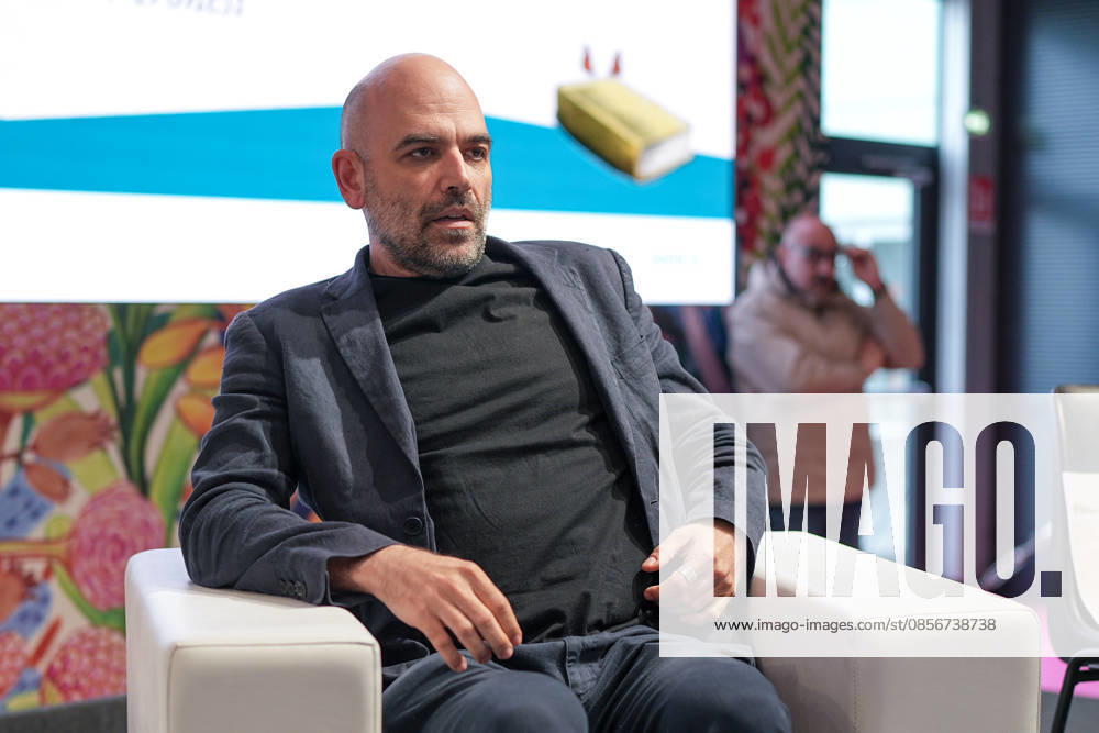 IPA84723869 - Turin. Second day of the 18th edition of the Turin International Book Fair entitled The World Saved by Kids. The fair will remain open from May 14 to 18, 2026 at Lingotto Fiere In photo: Roberto Saviano