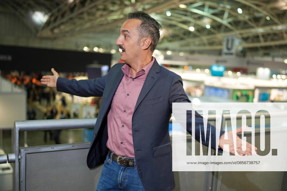 IPA84723896 - Turin. Second day of the 18th edition of the Turin International Book Fair entitled The World Saved by Kids. The fair will be open from May 14 to 18, 2026 at Lingotto Fiere Pictured: Nicola Savino