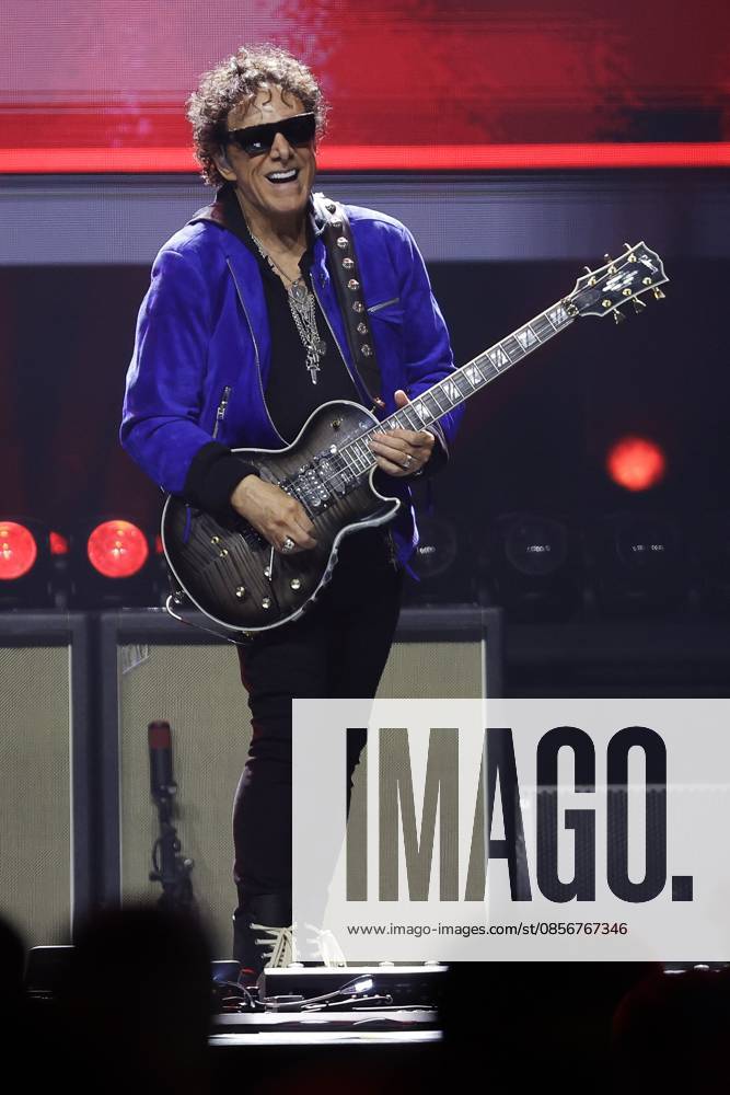 Guitarist Neal Schon of the band Journey performs on stage during the 2026 Final Frontier Tour at Benchmark International Arena on Friday, May 15, 2026 in Tampa. Tampa USA - ZUMAs70_ 20260515_zan_s70_024