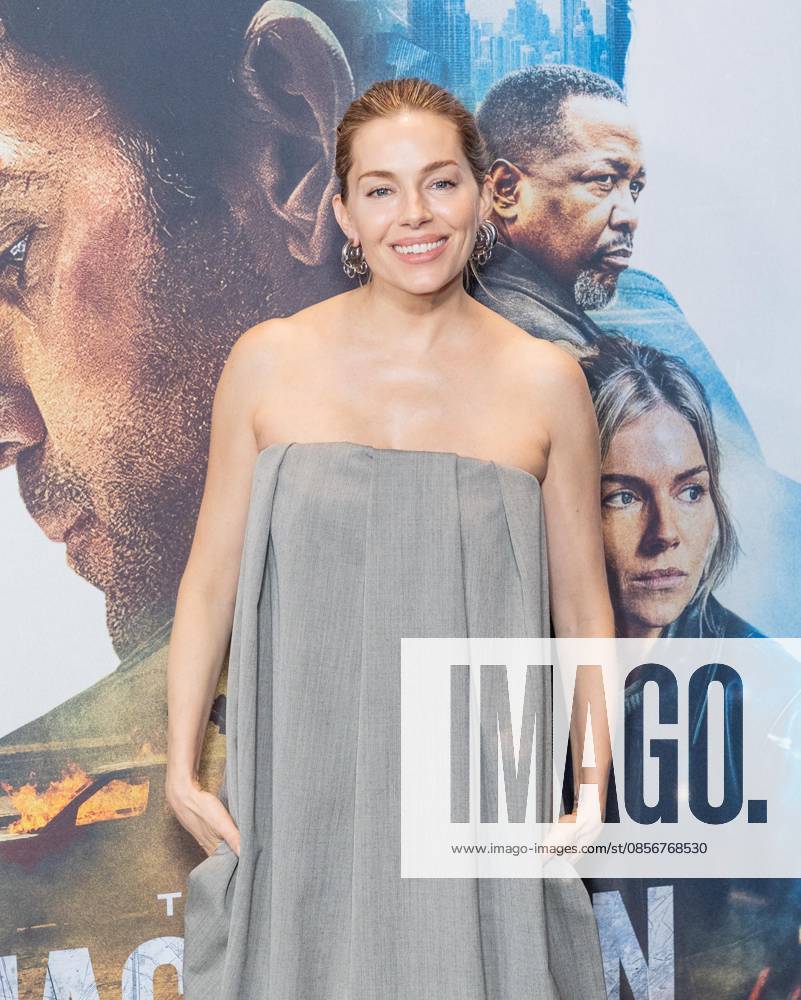 New York, NY, May 15, 2026: Sienna Miller wearing dress by Calvin Klein attends World Premiere of Amazon MGM Studios Tom Clancy s Jack Ryan: Ghost War at Regal Times Square Bronx USA - ZUMAr339 20260515_znp_r339_079