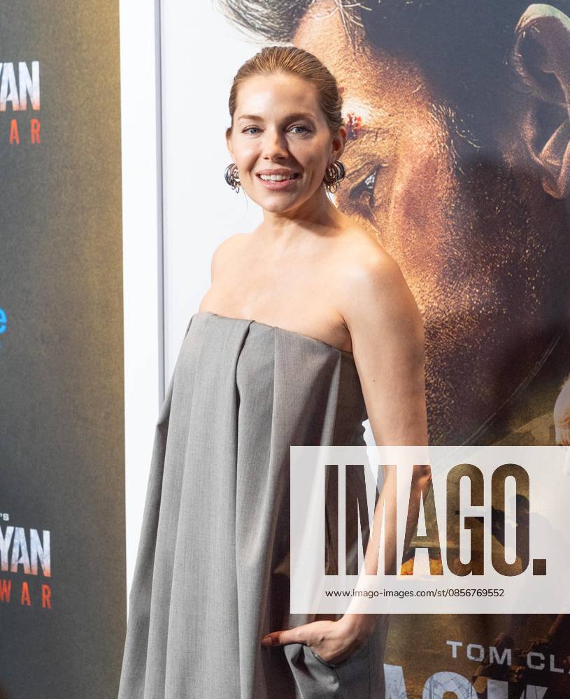 New York, NY, May 15, 2026: Sienna Miller wearing dress by Calvin Klein attends World Premiere of Amazon MGM Studios Tom Clancy s Jack Ryan: Ghost War at Regal Times Square Bronx USA - ZUMAr339 20260515_znp_r339_061