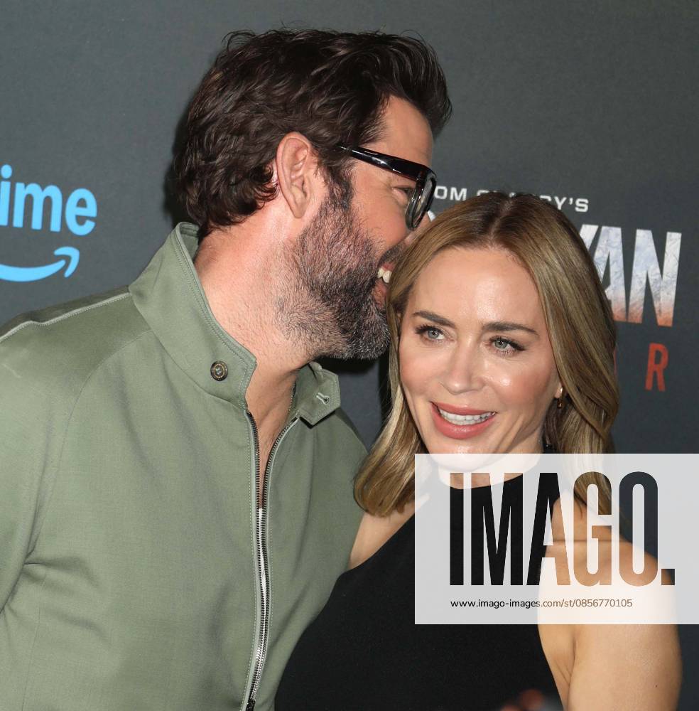 Actors JOHN KRASINSKI and EMILY BLUNT seen during the red carpet arrivals for Amazon MGM Studios Tom Clancy s Jack Ryan - Ghost War World Premiere held at Regal Times Square. New York USA - ZUMAk03_ 20260515_zaf_k03_036