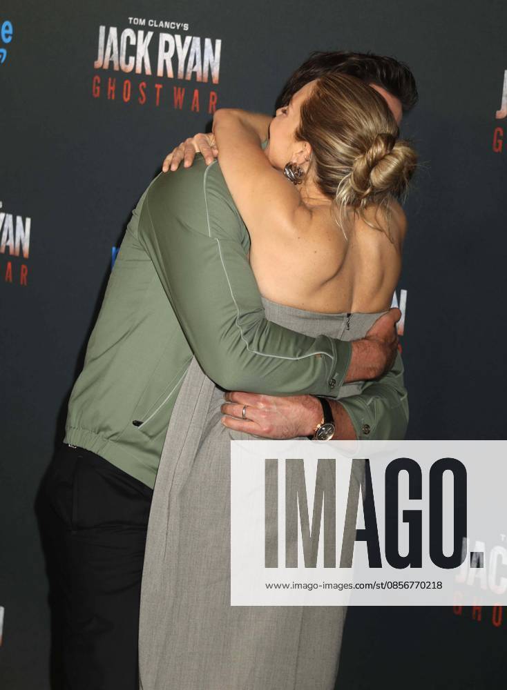 Actors JOHN KRASINSKI and SIENNA MILLER seen during the red carpet arrivals for Amazon MGM Studios Tom Clancy s Jack Ryan - Ghost War World Premiere held at Regal Times Square. New York USA - ZUMAk03_ 20260515_zaf_k03_100