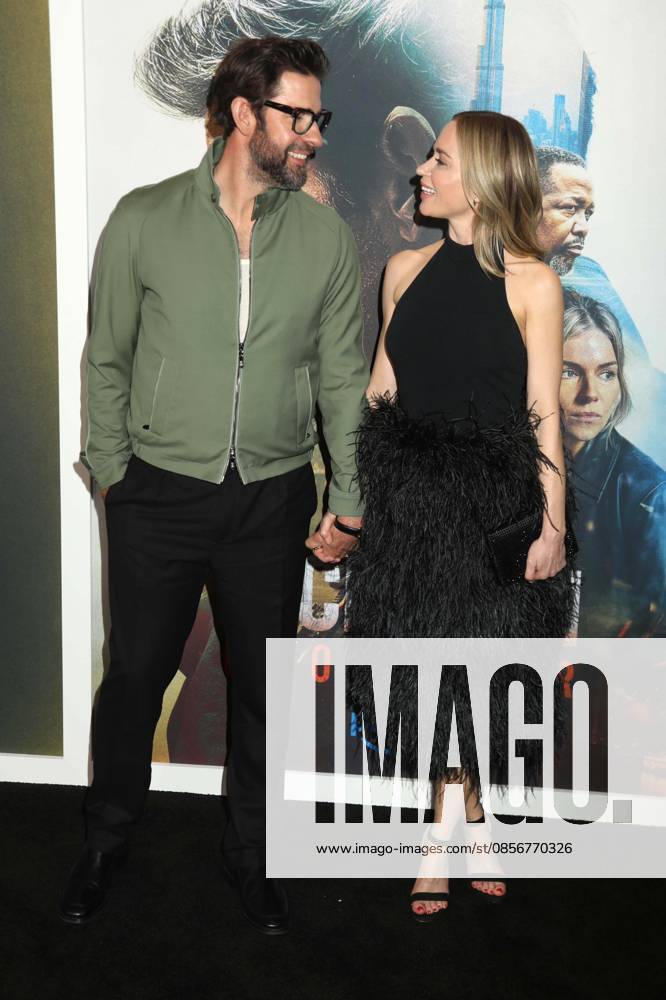 Actors JOHN KRASINSKI and EMILY BLUNT seen during the red carpet arrivals for Amazon MGM Studios Tom Clancy s Jack Ryan - Ghost War World Premiere held at Regal Times Square. New York USA - ZUMAk03_ 20260515_zaf_k03_019
