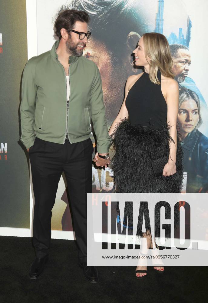Actors JOHN KRASINSKI and EMILY BLUNT seen during the red carpet arrivals for Amazon MGM Studios Tom Clancy s Jack Ryan - Ghost War World Premiere held at Regal Times Square. New York USA - ZUMAk03_ 20260515_zaf_k03_020