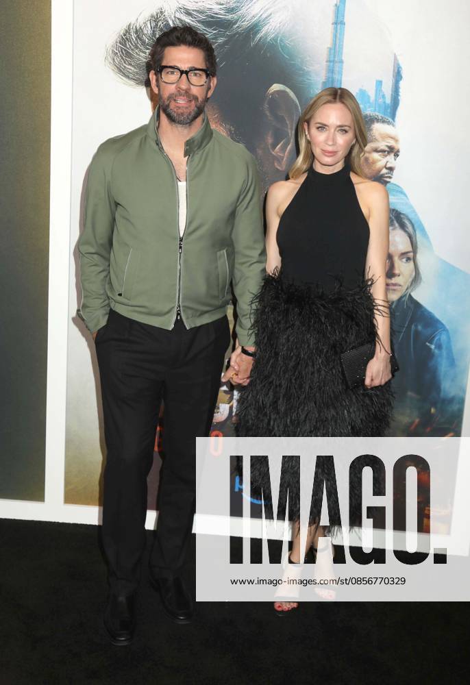 Actors JOHN KRASINSKI and EMILY BLUNT seen during the red carpet arrivals for Amazon MGM Studios Tom Clancy s Jack Ryan - Ghost War World Premiere held at Regal Times Square. New York USA - ZUMAk03_ 20260515_zaf_k03_014