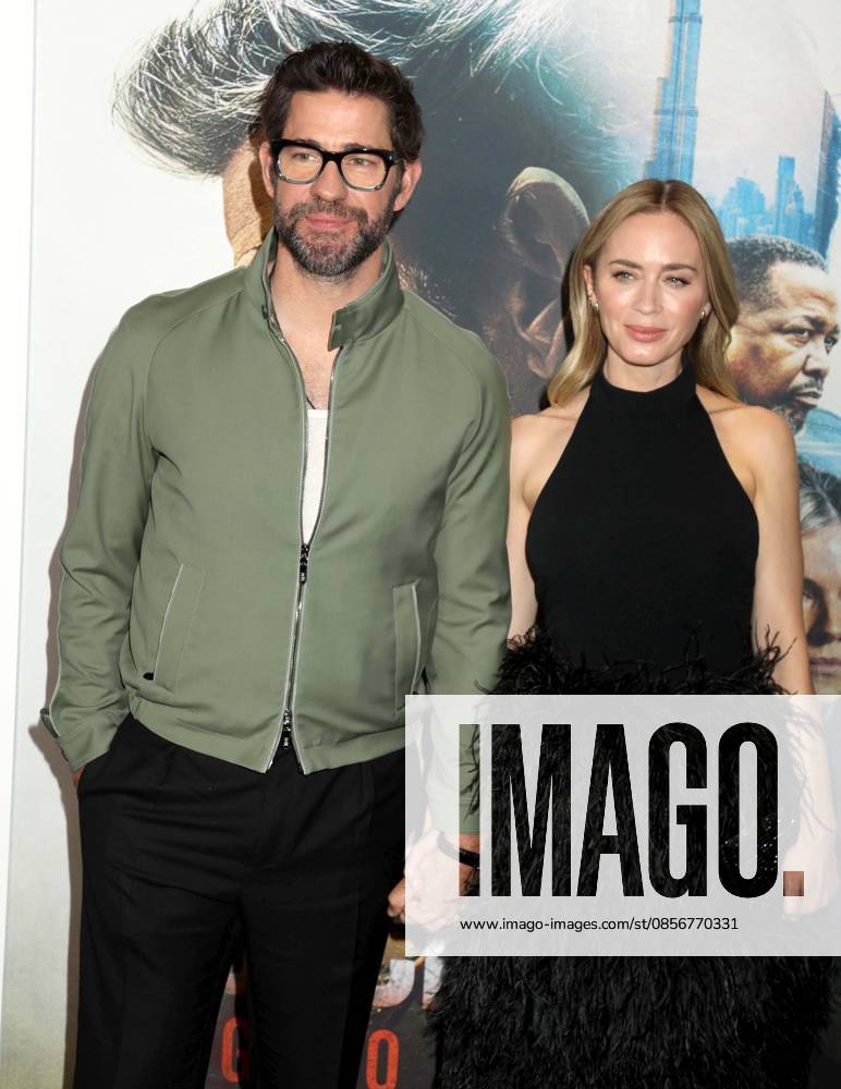 Actors JOHN KRASINSKI and EMILY BLUNT seen during the red carpet arrivals for Amazon MGM Studios Tom Clancy s Jack Ryan - Ghost War World Premiere held at Regal Times Square. New York USA - ZUMAk03_ 20260515_zaf_k03_016