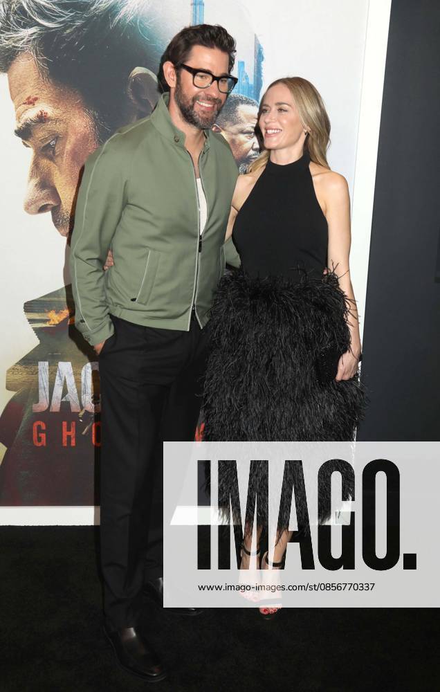 Actors JOHN KRASINSKI and EMILY BLUNT seen during the red carpet arrivals for Amazon MGM Studios Tom Clancy s Jack Ryan - Ghost War World Premiere held at Regal Times Square. New York USA - ZUMAk03_ 20260515_zaf_k03_009