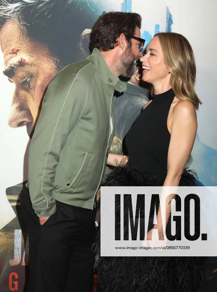 Actors JOHN KRASINSKI and EMILY BLUNT seen during the red carpet arrivals for Amazon MGM Studios Tom Clancy s Jack Ryan - Ghost War World Premiere held at Regal Times Square. New York USA - ZUMAk03_ 20260515_zaf_k03_011