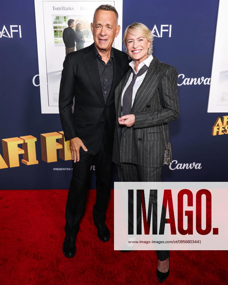 2024 AFI Fest - World Premiere Screening Of Sony Pictures Here HOLLYWOOD, LOS ANGELES, CALIFORNIA, USA - OCTOBER 25: Tom Hanks and Robin Wright arrive at the 2024 AFI Fest - World Premiere Screening Of Sony Pictures Here held at the TCL Chinese Theatre IMAX on October 25, 2024 in Hollywood, Los Angeles, California, United States. (Photo by Xavier Collin Image Press Agency)