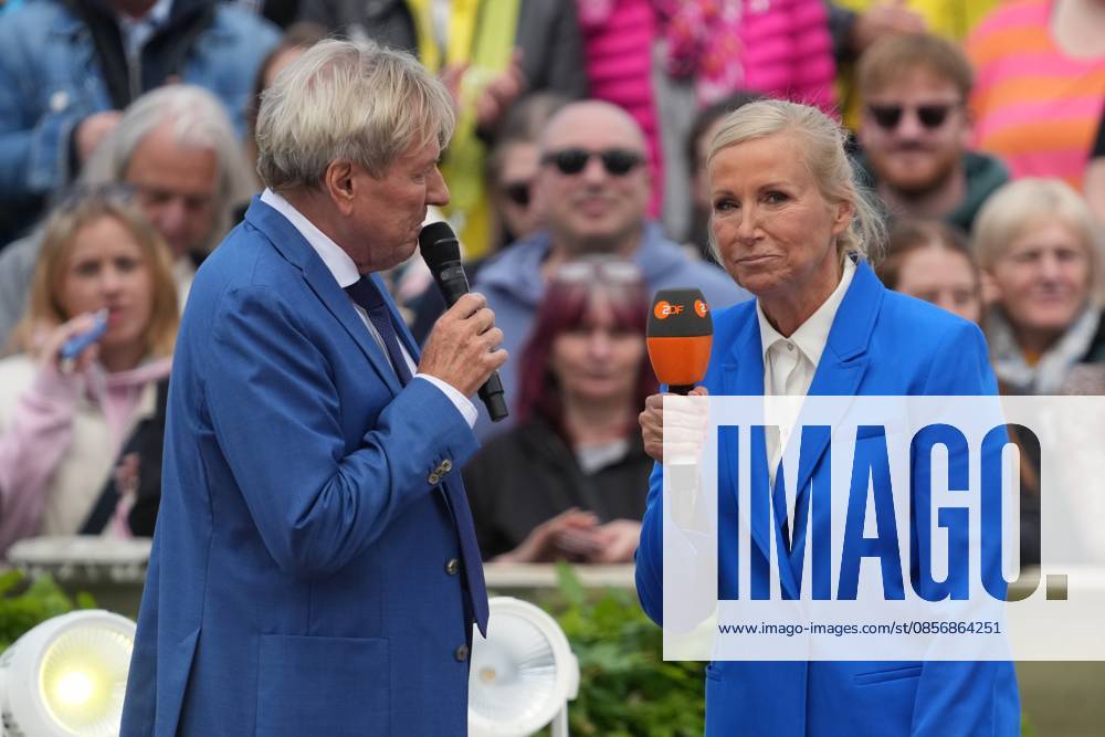 ZDF-Fernsehgarten 2026. Bernhard Brink und Andrea (Kiwi) Kiewel im ZDF Fernsehgarten bei der Schlagerparty am 17.05.2026 in Mainz. Mainz ZDF Fernsehgarten Rheinland-Pfalz