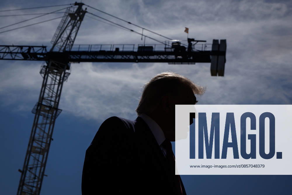President Donald Trump speaks to the press about the new East Wing next to the construction site at the White House in Washington, DC on Tuesday, May 19, 2026. The construction project to demolish and replace the White House East Wing with a new 90,000-square-foot ballroom has an estimated cost of $400 million and is privately funded by donors. WASP20260519127 SamuelxCorum