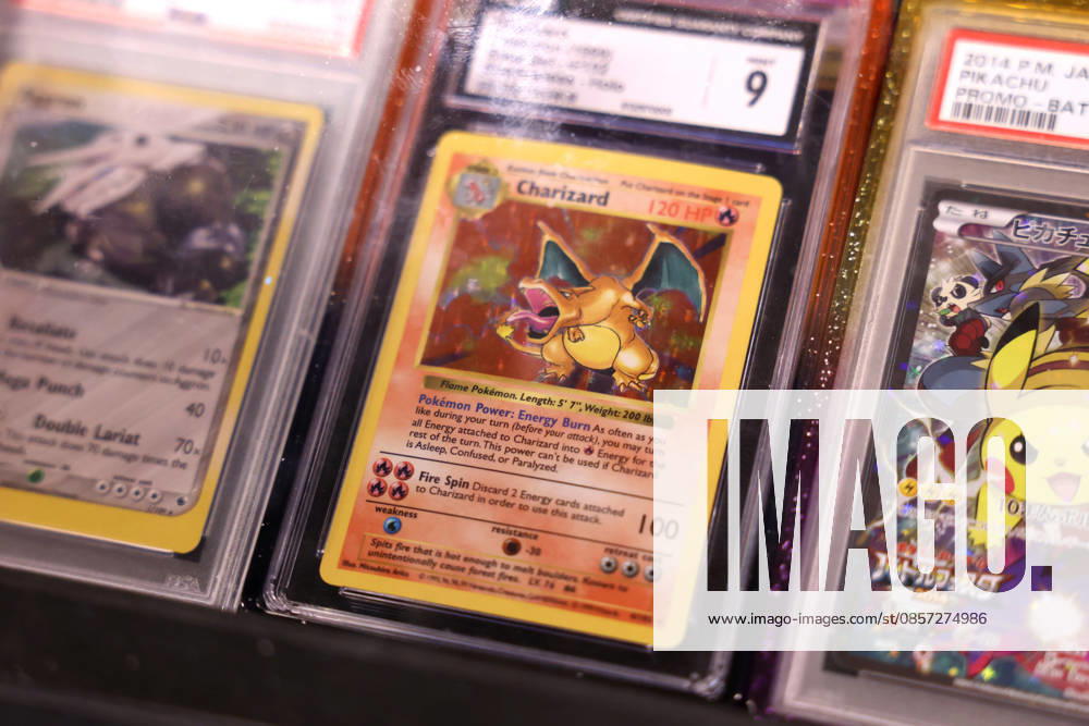 A Base Set CHARIZARD card of the Pokemon TCG at the 2026 Collectacon at WestWorld of Scottsdale in Scottsdale, Arizona. Scottsdale USA - ZUMAg247 20260516_znp_g247_018
