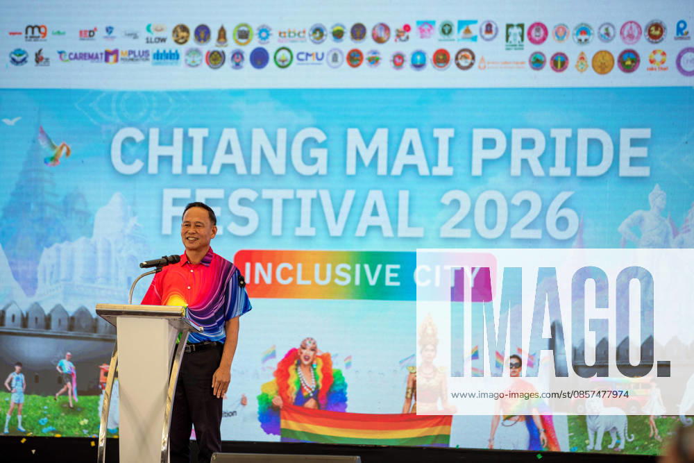 The Chiang Mai Pride Parade 2026 celebrations in Chiang Mai, Thailand - 24 May 2026 Boonlue Thammathoranurak, Deputy Governor of Chiang Mai Province, speaks during the opening ceremony of Chiang Mai Pride. The Chiang Mai Pride Parade 2026 took place in Chiang Mai, Thailand. Chiang Mai province holds Thailandís first Pride Month celebrations annually, promoting gender equality, diversity, and human rights as part of Pride Month activities in northern Thailand. Chiang Mai Thailand