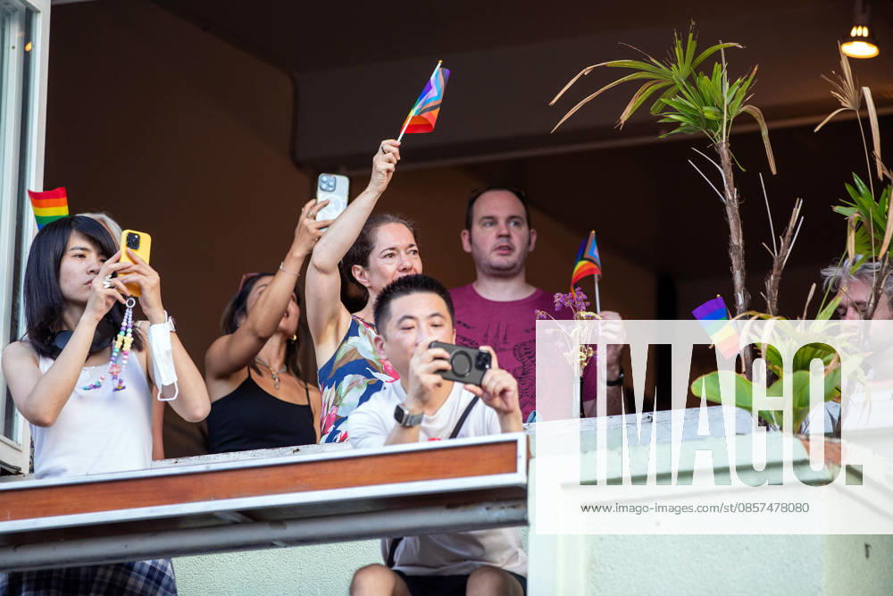 The Chiang Mai Pride Parade 2026 celebrations in Chiang Mai, Thailand - 24 May 2026 Tourists carry rainbow flags during The Chiang Mai Pride Parade 2026 during celebrations. The Chiang Mai Pride Parade 2026 took place in Chiang Mai, Thailand. Chiang Mai province holds Thailandís first Pride Month celebrations annually, promoting gender equality, diversity, and human rights as part of Pride Month activities in northern Thailand. Chiang Mai Thailand