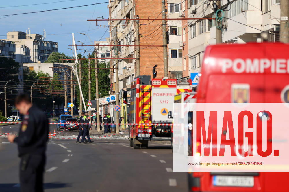 Russian drone crashes into apartment building in Romania GALATI, ROMANIA - MAY 29: A view shows destruction caused by a Russian drone hitting an apartment building in the eastern city of Galati, Romania, on May 29, 2026. Stringer Anadolu Galati Romania. Editorial use only. Please get in touch for any other usage.