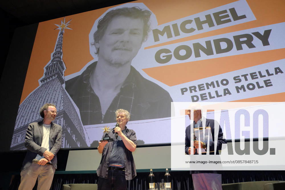 Michel Gondry At Masterclass - Turin French director Michel Gondry holds a masterclass at Cinema Massimo in Turin, Italy, on May 28, 2026, in dialogue with National Cinema Museum director Carlo Chatrian, reviewing his eclectic career and receiving the Stella della Mole award in recognition of his important and fundamental contribution to the art of filmmaking, while also introducing the screening of the film Microbo&Gasolina. Photo by Costantino Sergi IPA ABACAPRESS.COM Torino Torino