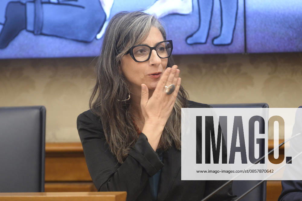 IPA85160379 - Rome Senate presentation of UN special rapporteur s report on the occupied Palestinian territories, pictured is Francesca Albanese