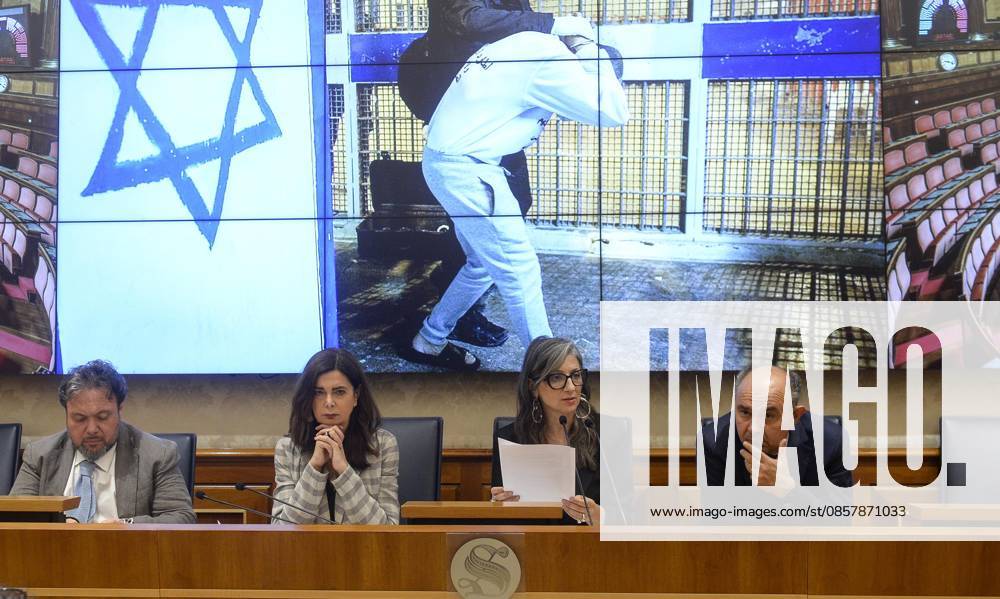 Foto IPP Marco Mattei Roma 29 05 2026 Senato presentazione del rapporto della relatrice speciale ONU sui territori palestinesi occupati, nella foto Dario Carotenuto Laura Boldrini Francesca Albanese Peppe De Cristofaro sullo sfondo immagini da Gaza Italy Photo Press - World Copyright .