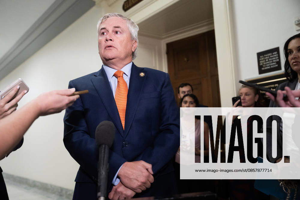 Bondi Deposition TW UNITED STATES - MAY 29: Chairman James Comer, R-Ky., talks with reporters before former Attorney General Pam Bondi sat for House Oversight and Government Reform Committee deposition about the Jeffrey Epstein files, in Rayburn building on Friday, May 29, 2026. (Tom Williams CQ Roll Call) Washington DC United States