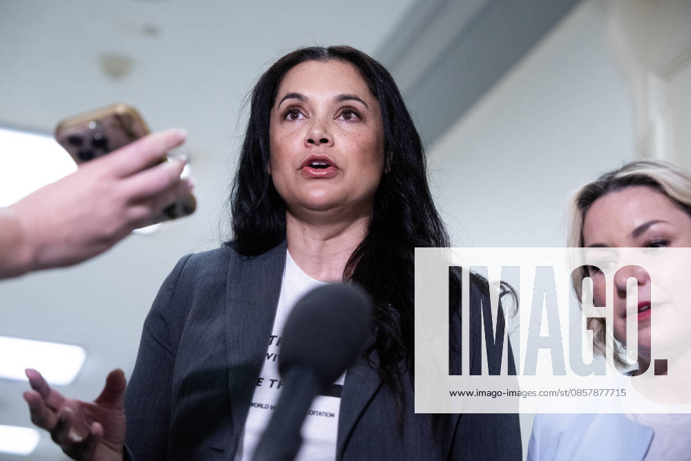 Bondi Deposition TW UNITED STATES - MAY 29: Jeffrey Epstein survivors Sharlene Rochard, left, and Dani Bensky, talk with reporters before former Attorney General Pam Bondi sat for a House Oversight and Government Reform Committee deposition about the Epstein files, in Rayburn building on Friday, May 29, 2026. (Tom Williams CQ Roll Call) Washington DC United States