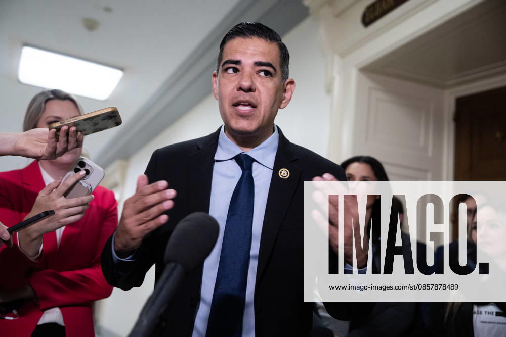 Bondi Deposition TW UNITED STATES - MAY 29: Ranking member Rep. Robert Garcia, D-Calif., speaks with reporters before former Attorney General Pam Bondi sat for a House Oversight and Government Reform Committee deposition about the Jeffrey Epstein files, in Rayburn building on Friday, May 29, 2026. (Tom Williams CQ Roll Call) Washington DC United States