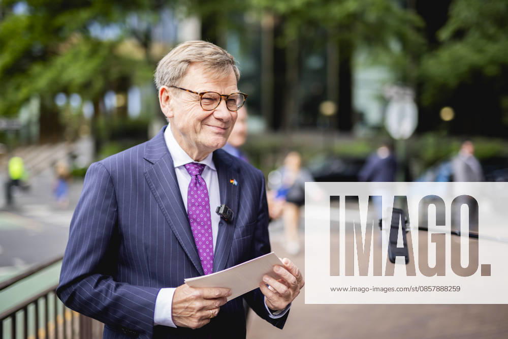 Johann Wadephul (CDU), Bundesaussenminister, aufgenommen im Rahmen eines Pressestatements in New York City, 29.05.2026. Der Minister reist in die USA fuer die Wahl zum nichtstaendigen Sitz im Sicherheitsrat der Vereinten Nationen. Fotografiert im Auftrag des Auswaertigen Amtes New York City Vereinigte Staaten von Amerika