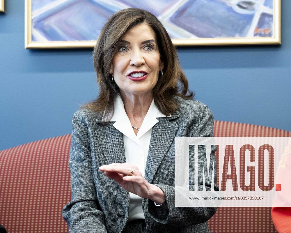 New York State Governor KATHY HOCHUL (D) speaking in her office in New York City about overreach by ICE (Immigration and Customs Enforcement) and new related state laws to protect people in New York. New York City United States - ZUMAb161 20260529_aap_b161_001