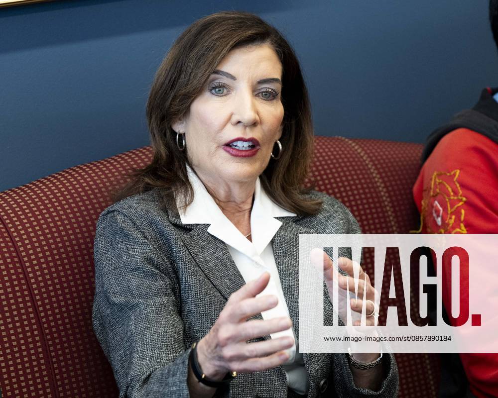 New York State Governor KATHY HOCHUL (D) speaking in her office in New York City about overreach by ICE (Immigration and Customs Enforcement) and new related state laws to protect people in New York. New York City United States - ZUMAb161 20260529_aap_b161_003