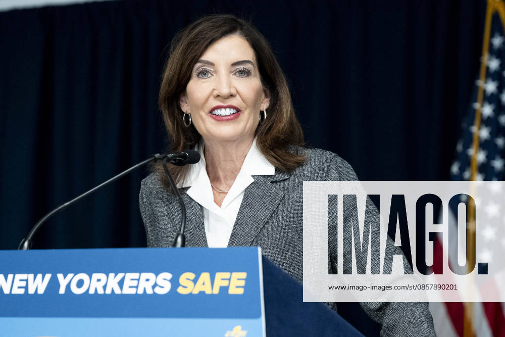 New York State Governor KATHY HOCHUL (D) speaking at a press conference in her office in New York City about overreach by ICE (Immigration and Customs Enforcement) and new related state laws to protect people in New York. New York City United States - ZUMAb161 20260529_aap_b161_010