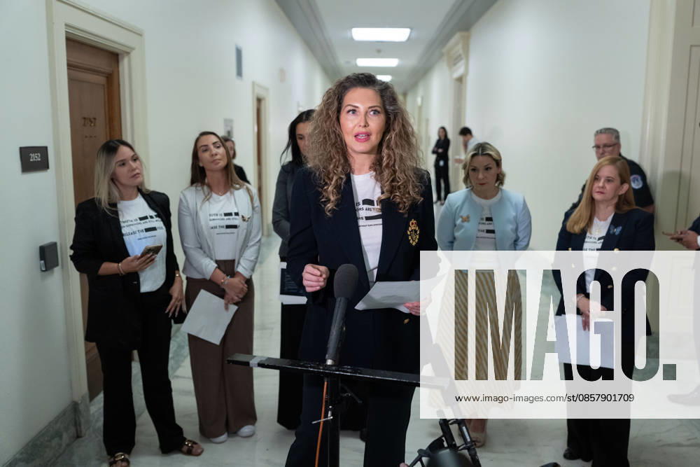 Lara Blume McGee, a victim of Jeffrey Epstein s sex trafficking ring, gives remarks to the media outside of a closed-door House Oversight Committee hearing in the Rayburn House Office Building near the U.S. Capitol in Washington, DC on Friday, May 29, 2026. Former Attorney General Pam Bondi is delivering closed testimony on the Department of Justice s handling of the Jeffrey Epstein files. WAP20260529081 AARONxSCHWARTZ