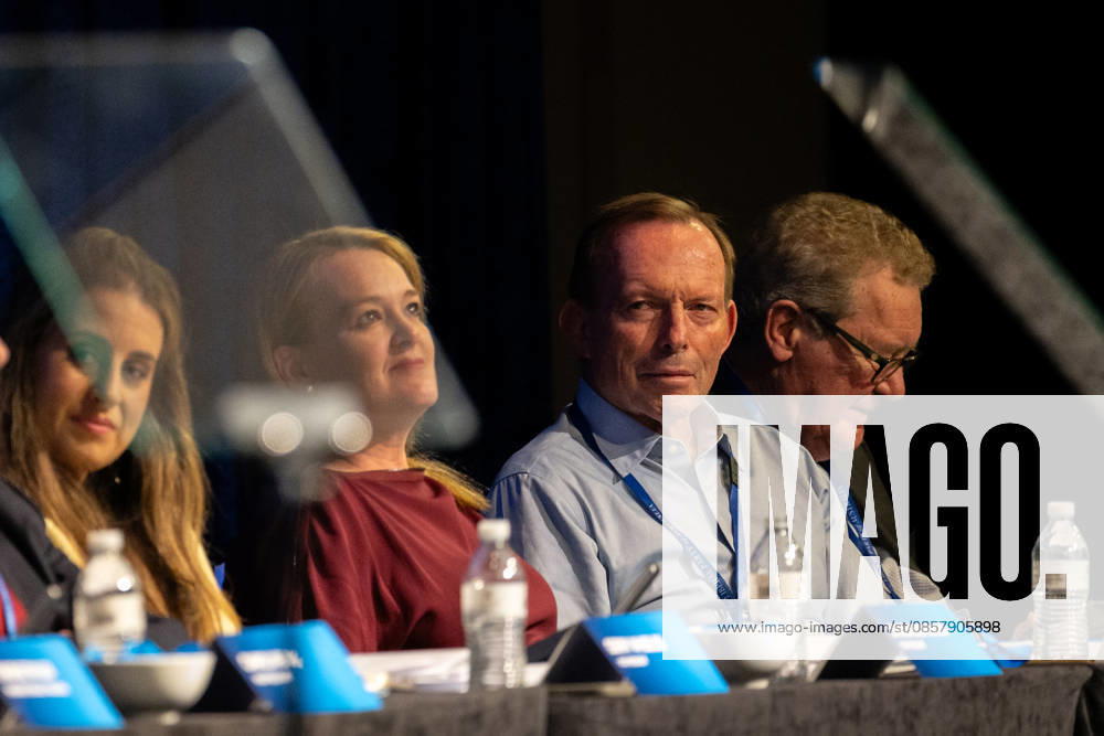LIBERAL FEDERAL COUNCIL MEETING, Federal Liberal Party president Tony Abbott during the 65th Federal Council of the Liberal Party of Australia in Melbourne, Saturday, May 30, 2026. Delegates from all states and territories will attend the two-day Liberal Party Federal Council, where former prime minister Tony Abbott s appointment as the next federal Liberal Party president is expected to be confirmed. ( NO ARCHIVING MELBOURNE VICTORIA AUSTRALIA