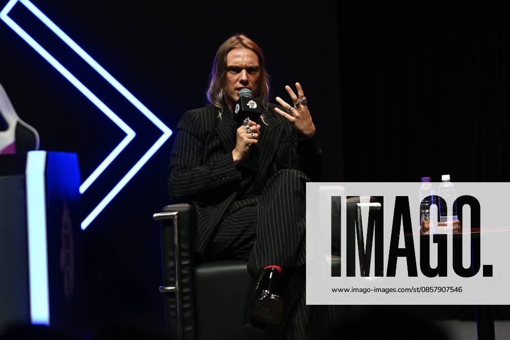 HONG KONG-ENTERTAINMENT JAMIE CAMPBELL BOWER Jamie Campbell Bower, a British actor, speaking at event of Comic Con 2026 in Hong Kong, May 30, 2026.NEXPHER Kobe Li HKG