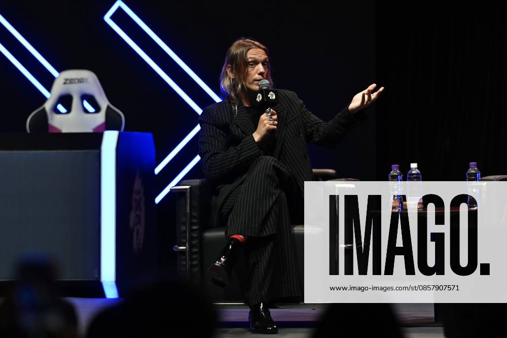 HONG KONG-ENTERTAINMENT JAMIE CAMPBELL BOWER Jamie Campbell Bower, a British actor, speaking at event of Comic Con 2026 in Hong Kong, May 30, 2026.NEXPHER Kobe Li HKG