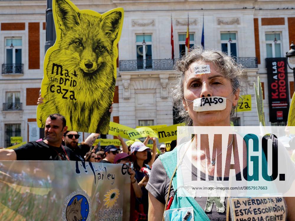 MADRID, SPAIN - MAY 30: Animal rights groups march through the center of Madrid to Puerta del Sol, demanding an end to hunting practices in Spain. Madrid Spain - ZUMAh199 20260530_zip_h199_002