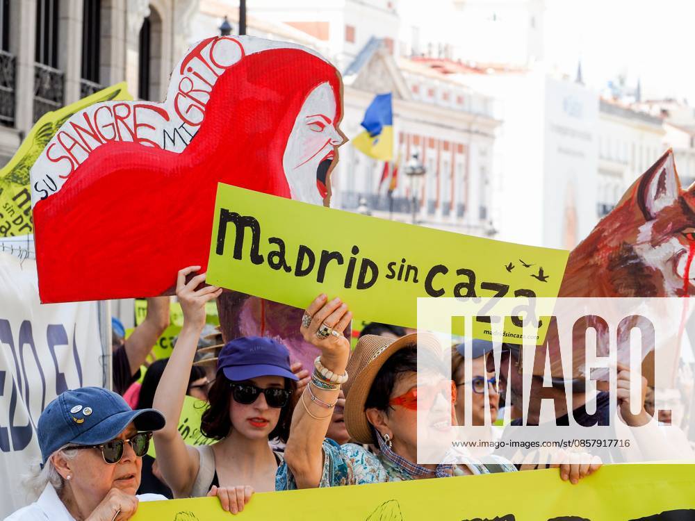 MADRID, SPAIN - MAY 30: Animal rights groups march through the center of Madrid to Puerta del Sol, demanding an end to hunting practices in Spain. Madrid Spain - ZUMAh199 20260530_zip_h199_004