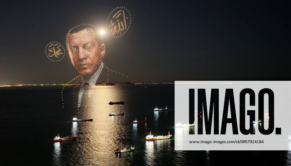 573rd anniversary of the Conquest of Istanbul ISTANBUL, TURKIYE - MAY 30: A synchronized drone light show, organized by the Istanbul Governorate to commemorate the 573rd anniversary of the Conquest of Istanbul, is held at the Yenikapi Event Space in Istanbul, Turkiye, on May 30, 2026. Islam Yakut Anadolu Istanbul Turkey. Editorial use only. Please get in touch for any other usage.