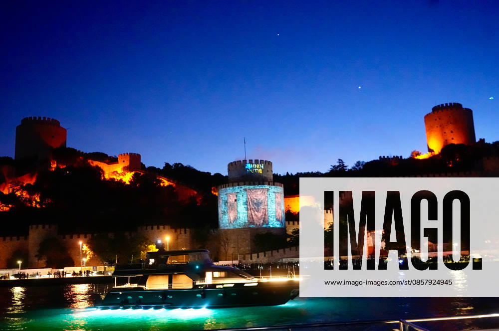 573rd anniversary of the conquest of Istanbul ISTANBUL, TURKIYE - MAY 29: A video mapping show is organized by the Turkish Communications Directorate at the Rumeli Fortress (Rumelihisari) as part of the events celebrating the 573rd anniversary of the conquest of Istanbul, Turkiye on May 29, 2026. Erhan Elaldi Anadolu Istanbul Turkey. Editorial use only. Please get in touch for any other usage.