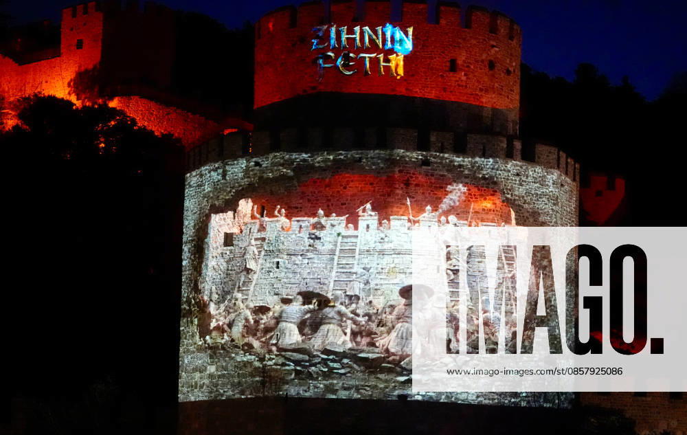 573rd anniversary of the conquest of Istanbul ISTANBUL, TURKIYE - MAY 29: A video mapping show is organized by the Turkish Communications Directorate at the Rumeli Fortress (Rumelihisari) as part of the events celebrating the 573rd anniversary of the conquest of Istanbul, Turkiye on May 29, 2026. Erhan Elaldi Anadolu Istanbul Turkey. Editorial use only. Please get in touch for any other usage.