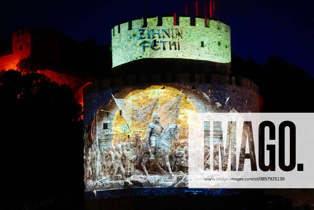 573rd anniversary of the conquest of Istanbul ISTANBUL, TURKIYE - MAY 29: A video mapping show is organized by the Turkish Communications Directorate at the Rumeli Fortress (Rumelihisari) as part of the events celebrating the 573rd anniversary of the conquest of Istanbul, Turkiye on May 29, 2026. Erhan Elaldi Anadolu Istanbul Turkey. Editorial use only. Please get in touch for any other usage.