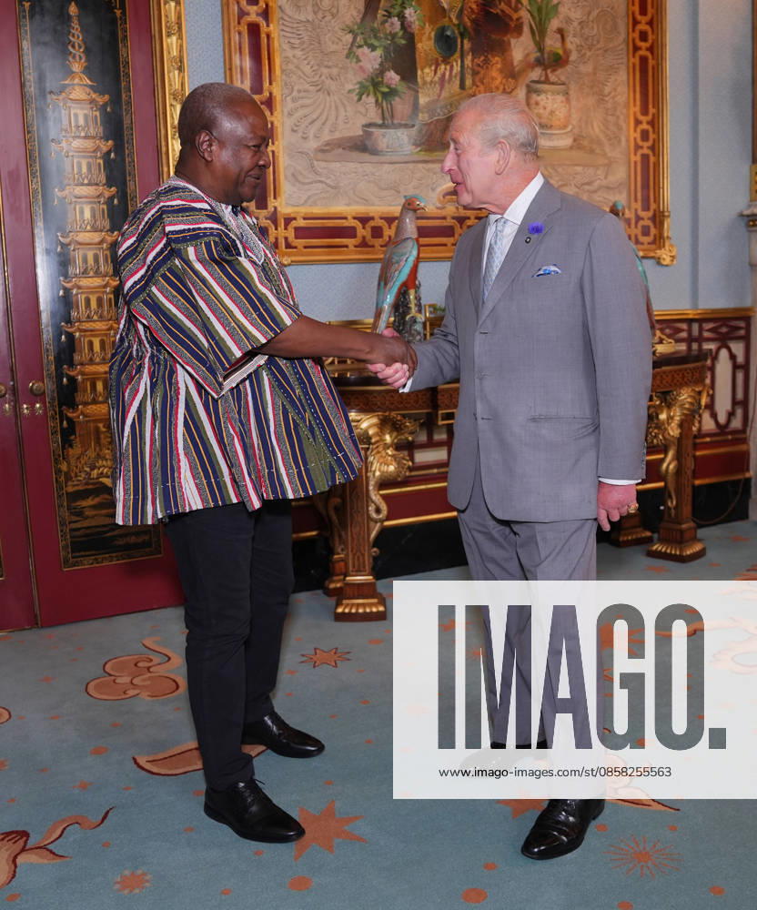 Audience at Buckingham Palace King Charles III during an audience with President of the Republic of Ghana John Dramani Mahama, at Buckingham Palace, London. Picture date: Wednesday June 3, 2026., Credit:Yui Mok PA ROTA - B68 Avalon UK, London