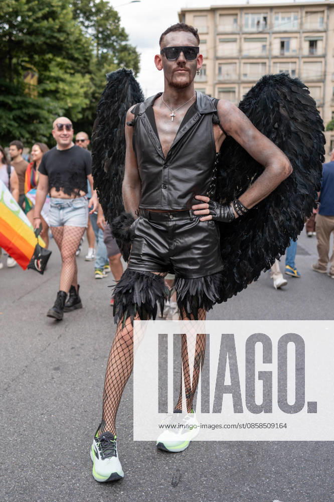 IPA85406652 - Turin. PRIDE 2026 more than 150,000 people parade through the streets of the city center. Pictured: images from Pride