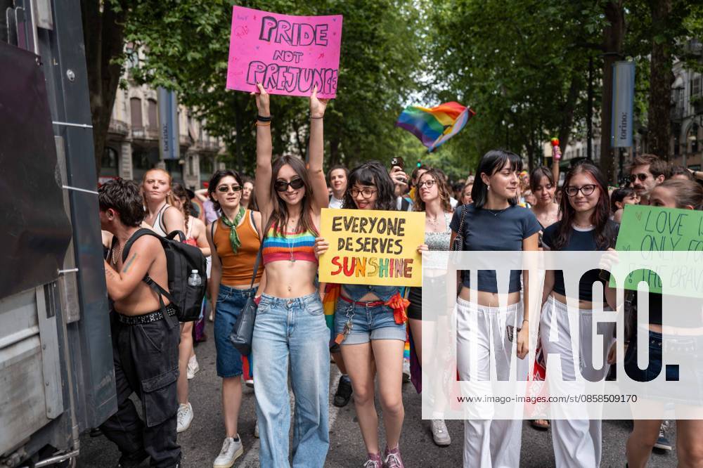 IPA85406755 - Turin. PRIDE 2026 more than 150,000 people parade through the streets of the city center. Pictured: images from Pride