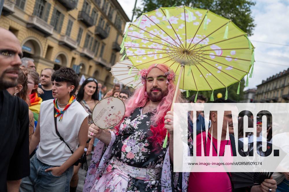 IPA85406781 - Turin. PRIDE 2026 more than 150,000 people parade through the streets of the city center. Pictured: images from Pride