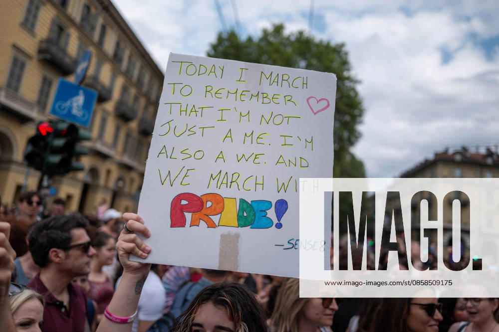 IPA85406798 - Turin. PRIDE 2026 more than 150,000 people parade through the streets of the city center. Pictured: images from Pride