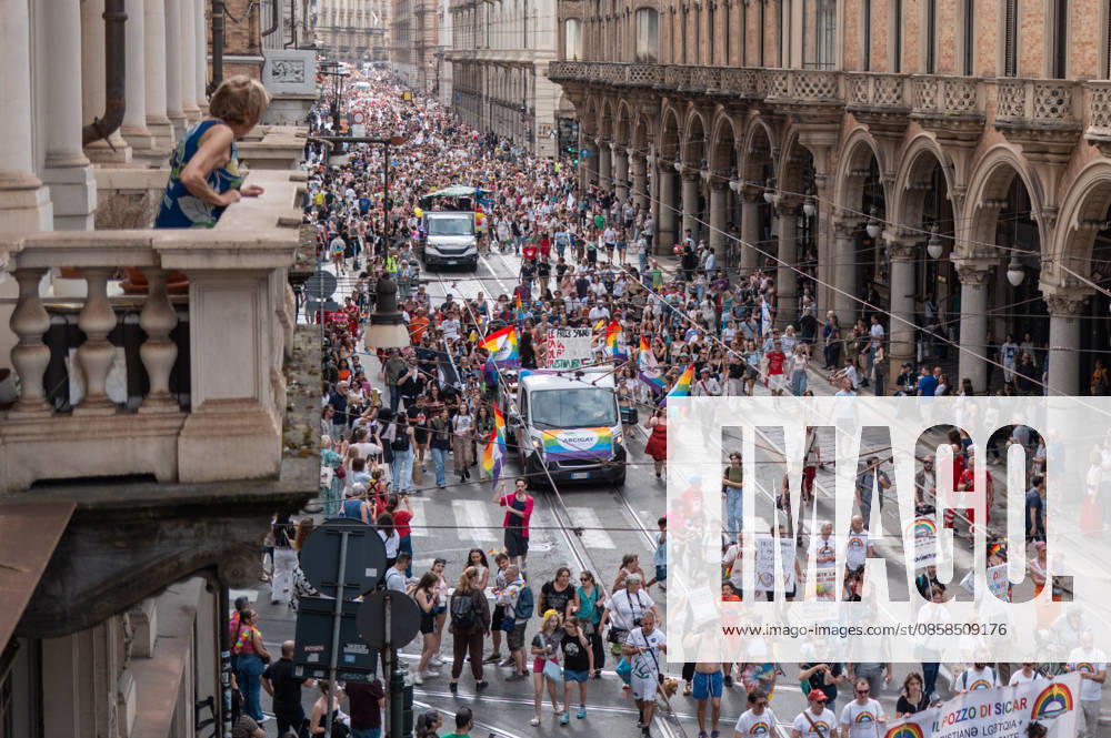 IPA85406826 - Turin. PRIDE 2026 more than 150,000 people parade through the streets of the city center. Pictured: images from Pride